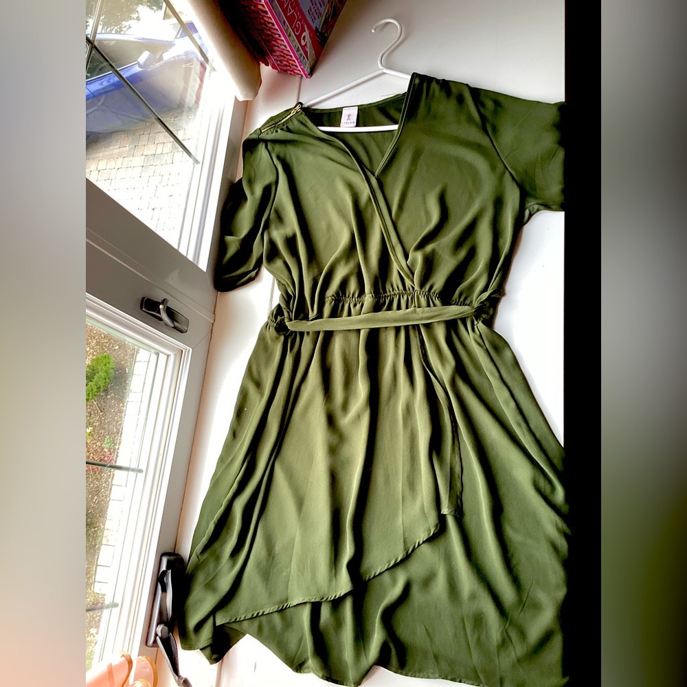 Military Style Wrap Dress